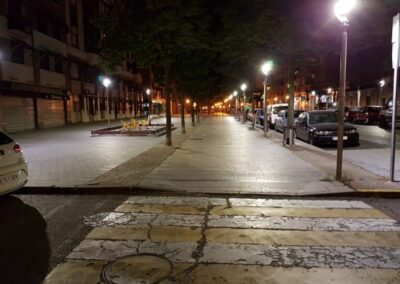 LED street lighting installation and energy management